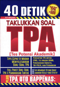 40 Detik Taklukkan Soal TPA