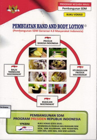 Buku Vokasi: Pembuatan Hand and Body Lotion